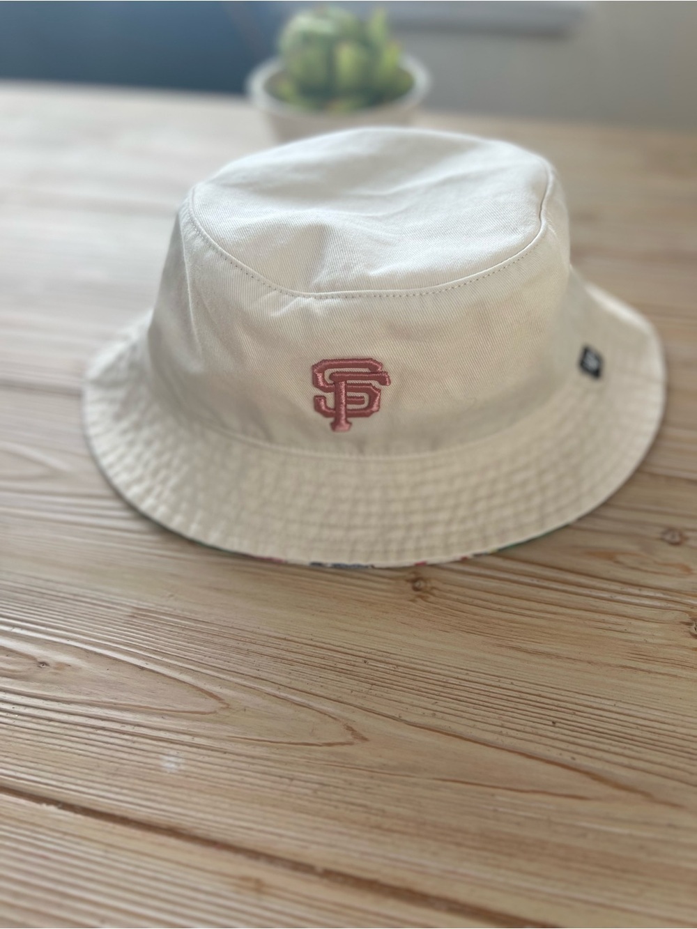 ‘47 Brand San Francisco Giants Floral Bucket Hat Women’s Cream Pink SF MLB